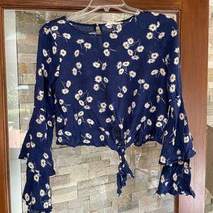 Altar'd State Blue Floral Top